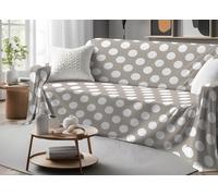 Telo Arredatutto Multiuso Copriletto In 100% Cotone Fantasia Pois