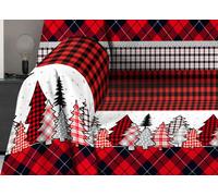 Telo Arredatutto Multiuso Copriletto In 100% Cotone Fantasia Renna