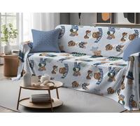 Telo Arredatutto Multiuso Copriletto In 100% Cotone Fantasia Teddy