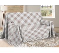 Telo Arredo Copritutto 100% Cotone Pensieri Delicati Fantasia Lovely Check