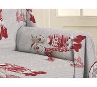 Telo Arredo Copritutto 100% Cotone Pensieri Delicati Fantasia Renna Rosso