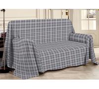 Telo Arredo Copritutto 100% Cotone Pensieri Delicati Fantasia Tartan