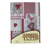 TELO ARREDO COPRITUTTO GRAN FOULARD COPRILETTO COPRIDIVANO TESSUTO APRICA ROSSO