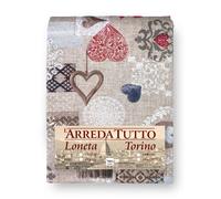 TELO ARREDO copritutto GRAN FOULARD COPRILETTO copridivano Tirolese SHABBY ROSSO