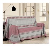 TELO ARREDO COPRITUTTO SINGOLO MATRIMONIALE SHABBY MAGLIA GRIGIO