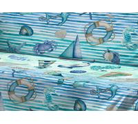 Telo Arredo Granfoulard Copritutto Salvadivano 100% Cotone Dis. Mare 25 GI