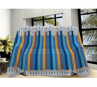 Telo Arredo In 100% Cotone Linea Pensieri Delicati Disegno Matitoni Blu