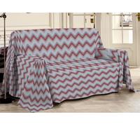 Telo Arredo Multiuso Linea Pensieri Delicati In 100% Cotone Dis Zig Zag 7672