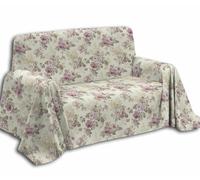 Telo Arredo P Copritutto Copridivano Copriletto Robusto Panama Cotone Roseto