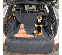 Telo Auto per Cani,Telo Auto per Cani Con Protezione Laterale E Paraurti 180x105cm,Antigraffio Resistente Copri Sedile per Animali, impermeabile E Antiscivolo,Adatto Ad Auto,Suv E Camion,Nero,1 Pezzo