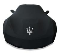 Telo Auto Personalizzato per Maserati GranTurismo Trofeo (Seit 2023), Resistente Elastico Traspirante Antipolvere Copri Copertura Protettiva per Auto,A Black
