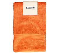 TELO BAGNO GRANDE cm 90 x 160 ASCIUGAMANO BASSETTI TIME 100% SPUGNA DI PURO COTONE PETTINATO 430 gr/sqm (ARANCIO 1920)