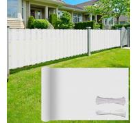Telo Balcone 140 x 240 cm in HDPE 220G ㎡, Permeabile, Anti-Uv, Frangivento, Protezione Solare, Copertura Balcone Ringhiera con Fascette e Funi para Jardín Exterior, Bianco