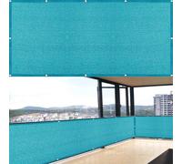 Telo Balcone Ringhiera 100 x 115 cm Resistente Allo Strappo Solare e Traspirabilità Rete Ombreggiante per Balcone Facile da Montare per Giardino Terrazza, Blu