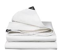 Telo bianco con occhielli, telo di copertura in PVC di cloruro di polivinile per mobili da giardino, teli da terra, tenda da campeggio 1,2 mx1,5 m, 1,5 mx3 m, 1,8 mx1,8 m, 2 mx3 m, 3 mx4 m(1.2x3m)