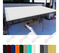 Telo Copertura Pergolato 3 x 6 m 98% Protezione UV Tende da Sole Vela Ombreggiante Poliestere per Giardino, Balcone, Piscina, Bianco