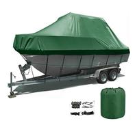 Telo Coperture per Barca Telo per Barca per Copertura Barca Impermeabile | 420D Oxford Tessuto Rimorchiabile Anti UV Telo per Copertura Consolle Barca Copri Barca(Green,21to24FT: 732x300cm)