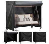 Telo Copri Altalena Esterno, tessuto Oxford 600D impermeabile Copertura Altalena 4 Posti, Telo Protettivo per Dondolo da Giardino anti-UV, Resistente allo strappo, con custodia (180*125*170cm)