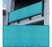 Telo Copri Balcone 115 x 200 cm Protezione Privacy, Anti-Uv, Resistente Al Vento Schermi Privacy con Occhielli Facile da Montare per Balcone Giardino Terrazza, Blu