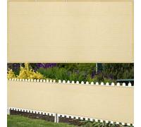 Telo Copri Balcone 130 x 850 cm Resistente Allo Strappo Solare e Traspirabilità Recinzione Copri Ringhiera Balconi con Occhielli e Fascetta per Balcone Giardino Terrazza, Giallo sabbia