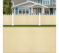 Telo Copri Balcone 155 x 225 cm Resistente Allo Strappo Solare e Traspirabilità Frangivisto Balcone Protezione con Occhielli e Fascetta per Recinzione, Giardino, Ringhiera, Giallo sabbia