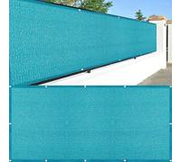 Telo Copri Balcone 80 x 130 cm Protezione Privacy, Anti-Uv, Resistente Al Vento Telo Frangivento da Esterno con Occhielli e Fascetta per Recinzione, Giardino, Ringhiera, Blu