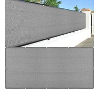 Telo Copri Balcone 80 x 130 cm Protezione Privacy, Anti-Uv, Resistente Al Vento Telo Frangivento da Esterno con Occhielli e Fascetta per Recinzione, Giardino, Ringhiera, Grigio