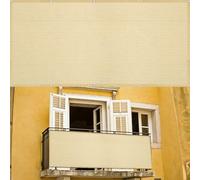 Telo Copri Balcone 90 x 120 cm Resistente Allo Strappo Solare e Traspirabilità Telo Frangivento da Esterno Facile da Montare per Recinzione, Giardino, Ringhiera, Giallo sabbia