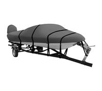 Telo copri barca impermeabile 600D con 2 in 1 telo copri motore 17-19 piedi