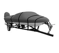 Telo copri barca impermeabile 600D con telo copri motore piedi grigio chiaro