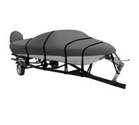 Telo copri barca impermeabile con telo copri motore 16-18,5 piedi grigio chiaro