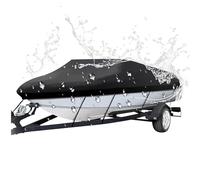 Telo Copri Barca per Tracker Super Guide V14 2000-2005 2006 2007 2008 2009 2010, Telo Barca Tessuto Oxford Resistente agli Strappi Outdoor Storage Cover con Corda Antivento,Black