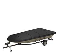 Telo Copri Barca Telo copribarca 210D impermeabile, parasole, protezione anti-UV, resistente, trasportabile, nero/argento, 30,5 cm, 35,6, 40, 45,7(Black-18FT)