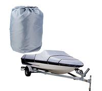 Telo Copri Barca, Telo Copribarca Heavy Duty 17-19ft 20-22ft trasportabile Barca copertura a forma di V Oxford 210D impermeabile UV. Marina protetta grado della barca Blu Grigio(Grey 17-19ft)