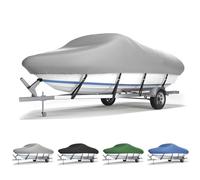 Telo Copri Barca, Tendalino per Barca Impermeabile, Tessuto Oxford 210D Telo Copribarca, Impermeabile, Antivento e Resistente ai Raggi UV, Copri Tendalino Barca (gray,17-19ft)