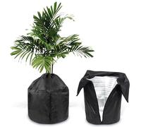 Telo Copri Piante Inverno Antigelo, Impermeabile e Riutilizzabile con Coulisse, Foglio di Alluminio, Protezione da Gelo e Neve per Alberi da Frutto, Pomodori, Rose, Piante in Vaso(4PCS,Ø 35 x H 40 cm)