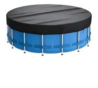 Telo Copri Piscina Rotonda 366cm,Copertura per piscina per Cani, Pertura Invernale per piscine fuori terra,Copripiscina con Bordi Rinforzati,Protezione Annuale Foglie Detriti UV(8FT (243 * 20cm))