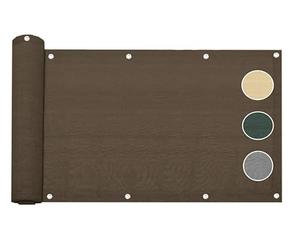 Telo Copri Ringhiera da Esterno Copri Balcone Frangivista Balcone Schermi Divisori Protettivi Schermo Privacy Terrazzi Recinzioni Giardino 90x500 cm Marrone