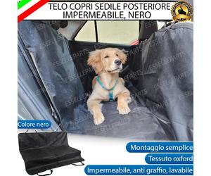 TELO COPRI SEDIOLINI POSTERIORE PER VOLKSWAGEN LUPO PER CANE IMPERMEABILE NERO
