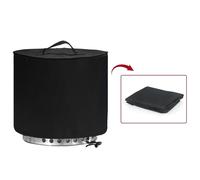 Telo Copri Stufa Rotondo 600D Tessuto Impermeabile Antivento per Fuoco Esterno