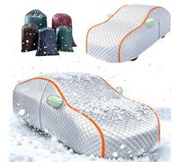Telo Copriauto Antigrandine per Jaguar S-Type 1999-2007,Esterno Impermeabile Traspirante Copri Auto Anti Grandine Completa Protezione Auto Accessori con Zip Laterale