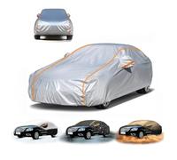 Telo Copriauto da Esterno per Fiat Punto 1gen 1993-1999, Resistente al sole per interni ed esterni con cerniera Copertura Auto Completa, with Reflective Strips