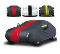 Telo Copriauto da Esterno per Ford Mustang 1969-1973, Impermeabile Copertura Auto Traspirante con Zip Laterale, Anti-UV Antipolvere Antigraffio Antipioggia(Black Red,per Ford Mustang 1969-1973)