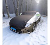 Telo copriauto da esterno per Subar-u Impresa(2023-) telo auto esterno,Mezza Copertura Auto Aggiungi Cotone Resistente ad Acqua Neve Sole Freddo(Nero-Bianco)