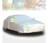 Telo Copriauto Da Esterno per TOYOTA Land Cruiser 3-door, Telo Antigrandine per Auto con Cerniera, Traspirante Telo Auto Copertura Auto, White Green- Right Chain