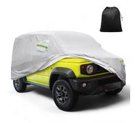 Telo copriauto impermeabile con gancio per Daihatsu Wake argento 350x148x165cm