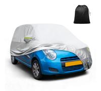 Telo copriauto impermeabile con gancio per Suzuki Alto argento 375x148x143cm