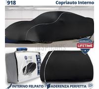 TELO COPRIAUTO Interno Per Porsche 918 Spyder Felpato Traspirante Nero Garanzia