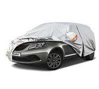 Telo Copriauto, Kayme Copertura per Auto Impermeabile, Compatibile con 1996-2024 Lancia Ypsilon, Anti UV Anti Vento Antipolvere a 6 Strati con Cerniera e in Cotone.(Consegna in 3-7 giorni)