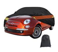 Telo copriauto per 500 500C 500E Abarth 500 2007-2024, 6 strati, impermeabile, sole, pioggia, polvere, neve, per interni ed esterni, protezione per tutte le condizioni atmosferiche, con cerniera